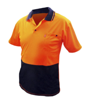 Good2Glow™ Hi-Vis Polo Shirt, Non Reflective, Size S - Esko