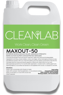 Exterior Moss & Mould Killer 50% Maxout-50  5Litres - Cleanlab