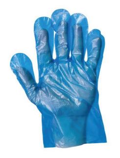 Polyethylene Blue Gloves 1.0g, Blue, X-LARGE - Matthews