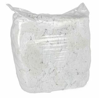 White T-Shirt Rags, 10.0kg Bag