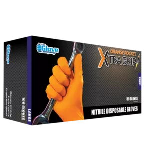 TGC Nitrile Orange Rocket Extra Grip LARGE