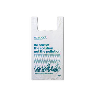 18L Large Ocean-Bound Recycled Plastic Bin Liners (White) Carton (500 Bags) – Ecopack