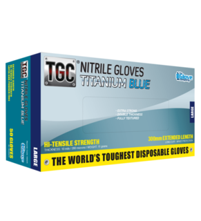 Titanium Blue Nitrile Gloves MEDIUM - TGC