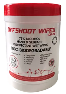 Wipes Biodegradable Alcohol Hand and Surface Tub 160  Carton 6 - Offshoot
