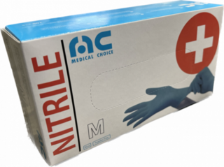 Nitrile Gloves MEDIUM Carton 10x100 - Medical Choice