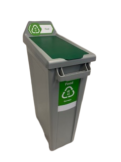 Recycling Bin 60Ltr Rectangle Green / Food  - Trust