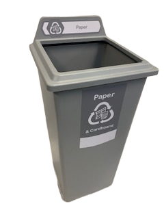 Recycling Bin 87Ltr Square Complete Grey / Paper Square - Trust