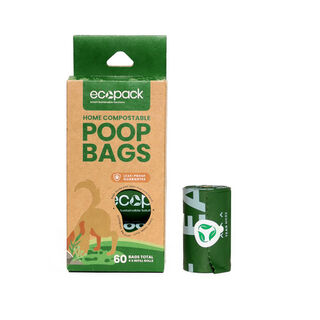 Dog Poop Bags Compostable Carton Box (60 Bags)  - Ecopack