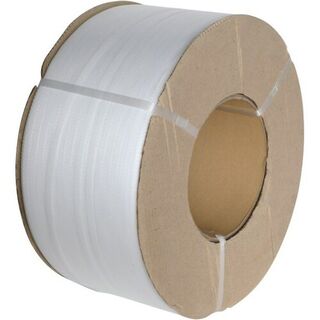 PP Machine Strapping Band - White, 5mm x 7000m x 0.65mm, 55kgf