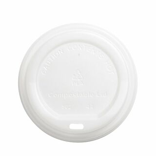 Lid for Hot Cup Compostable 12oz & 16oz 90mm - Ecoware
