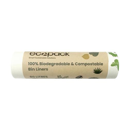 80L Compostable Bin Liners, Carton - Ecobags