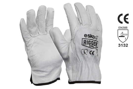 Leather Rigger Glove Premium Cowhide LARGE - Esko The Rigger