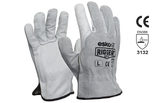 Leather Rigger Glove Premium Split MEDIUM - Esko The Rigger