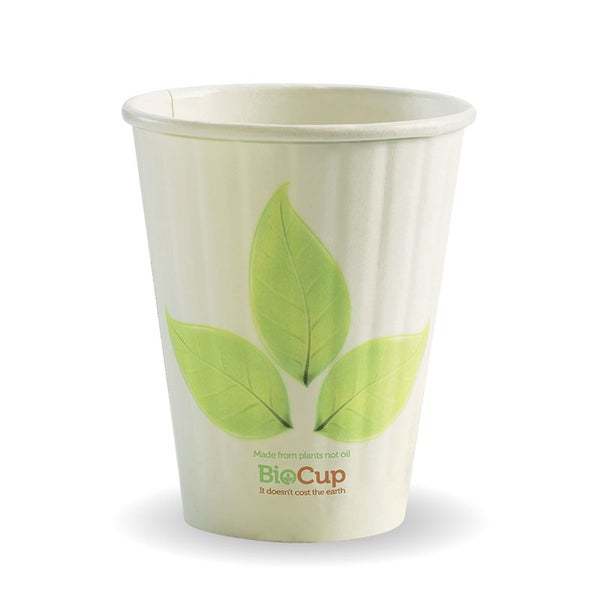 8oz Coffee Cup Leaf (80mm) Double Wall - BioPak