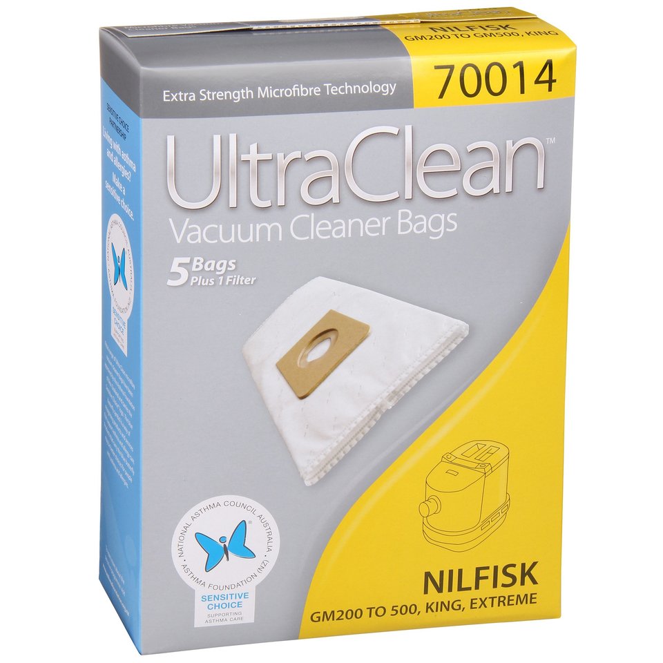 Ultra Clean Vacuum Cleaner Bags NILFISK GM200 - 500 KING