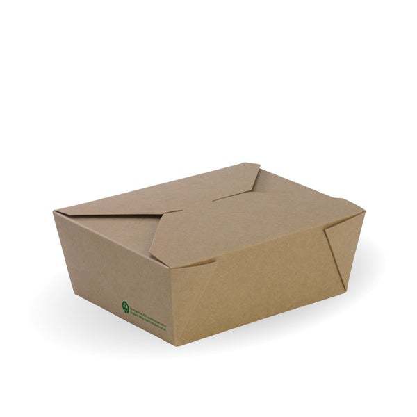 Medium lunch box -FSC Mix - printed kraftlook - Biopak