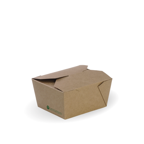 Small lunch box - FSC Mix - printed kraft-look  - Biopak