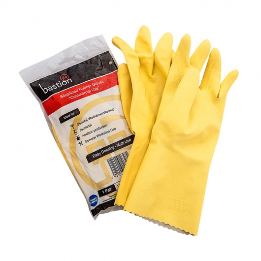 Bastion Silverline Yellow Gloves LARGE - UniPak