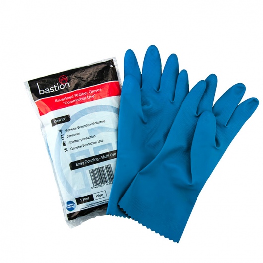 Bastion Silverline Blue Gloves MEDIUM - UniPak