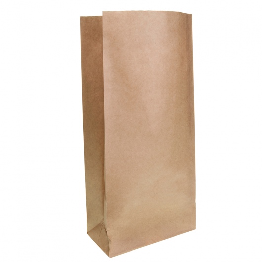 Brown Block Bottom Paper Bag No 4 185W x 445H (100mm gusset) - Emperor