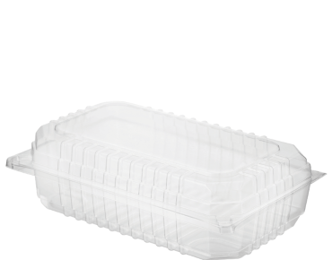 Eco-Smart' Clearview' Salad Pack Large, Hinged Lid, Clear - Castaway