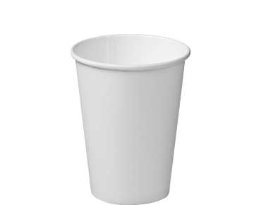 12oz White Single Wall Paper Hot Cup - Castaway