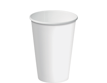 12oz White Single Wall Paper Hot Cup w/Classic Lid - Castaway