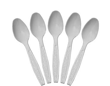 Elegance' Premium Plastic Spoons, White 155 mm - Castaway