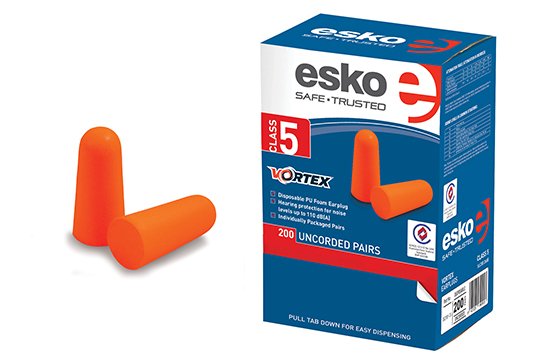 Vortex Disposable Un-corded Earplugs, Class 5 (200 pairs) Orange - Esko