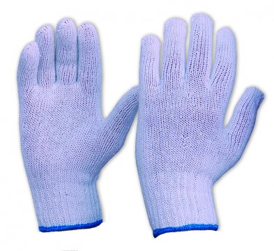 ESKO Knitted poly/cotton glove, White  LARGE - Esko