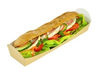 Kraft board baguette tray 24.5x6x3cm - Vegware