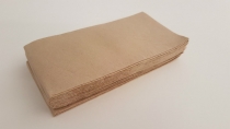 Serviette 2-ply unbleached Quilted 40x40cm dinner 1/8 fold, Pack 100 - Vegware
