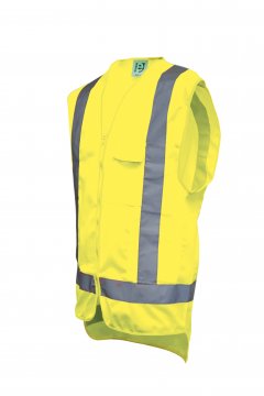 Good2Glow Yellow Hi-Vis Vest, Phone, Pen, ID & Inside Pockets X-SMALL - Esko