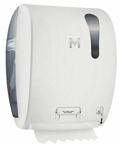Manual Roll Feed Dispenser - White, 1 Roll Capacity  - Matthews