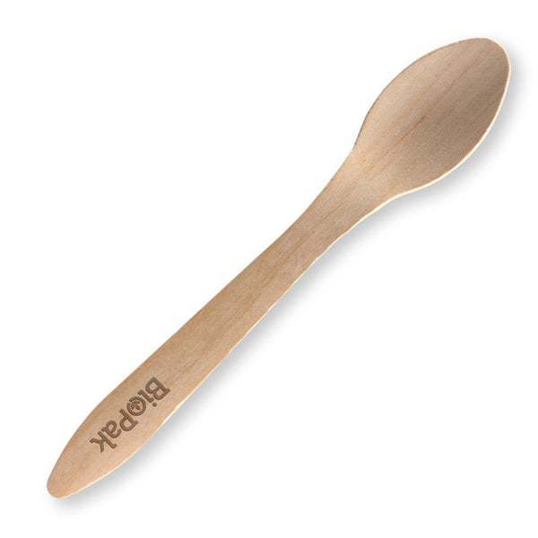 19cm Coated Spoon - FSC 100% - Wood - BioPak