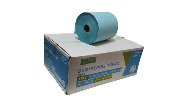 Centrefeed Towel 300m 1ply BLUE - CPC NZ