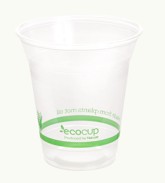 360ml Clear Cold Cup PLA Green - Ecoware