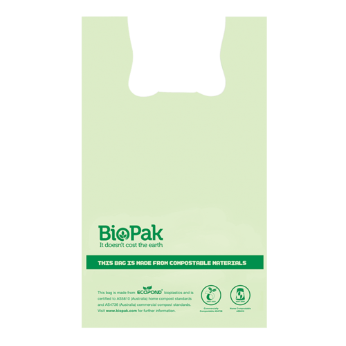 20L Bin Liner with Handles Compostable Biopak Mega Mart New Zealand