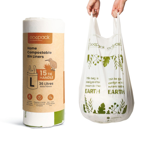 36L Compostable in Liner Roll (15 Bags) – Ecopack