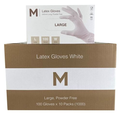 Latex Gloves Powderfree MEDIUM - Matthews