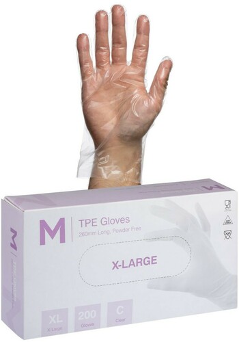 TPE Powder Free Gloves - Clear X-LARGE - Matthews