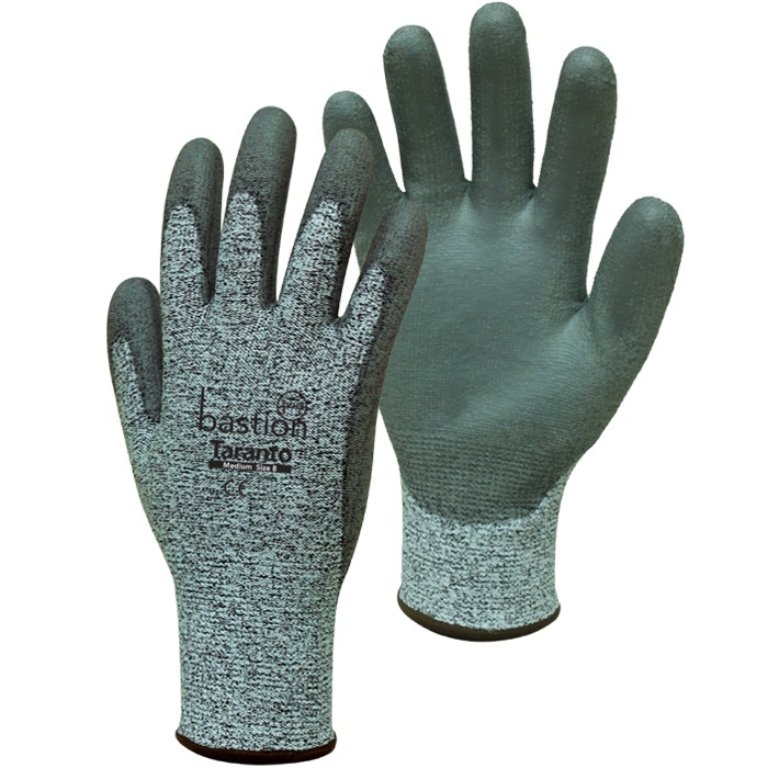 Cut 5 HPPE Gloves Grey XX-LARGE Pack 12 pairs - Bastion Taranto