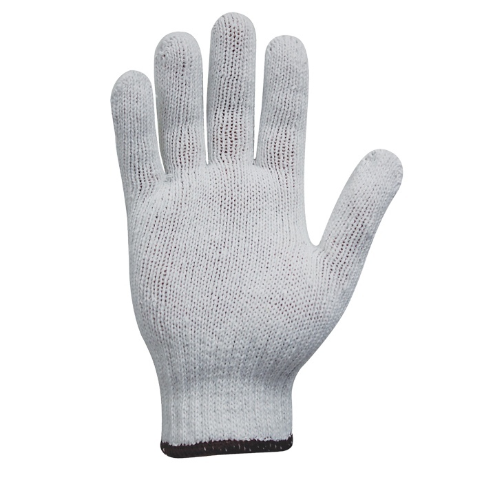 Polycotton Gloves, Medium, White Pack 12 Pairs - Bastion