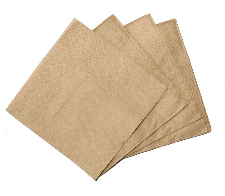 Quilted Cocktail Napkins 1/4 Fold Brown - Matthews