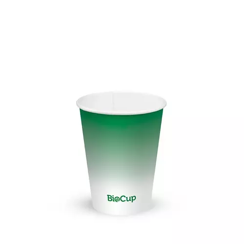 280ml / 8oz (80mm) Cold Paper BioCups - green fade - BioPak