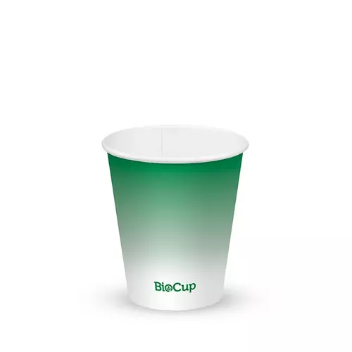 300ml / 10oz (90mm) Cold Paper BioCups - green fade - BioPak