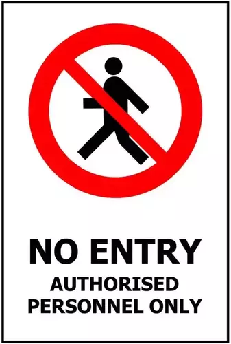 No Entry Authorised Personal only 300x450 ACM