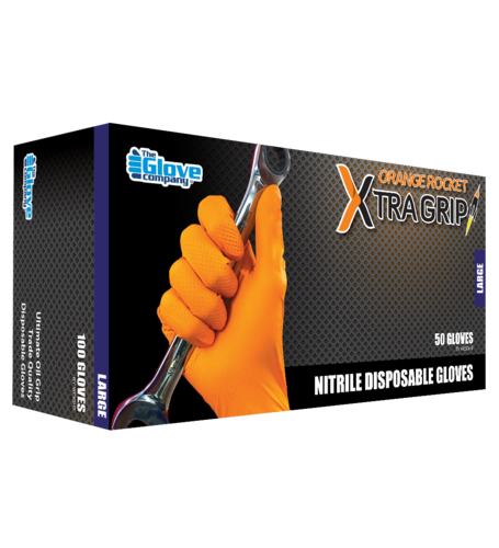TGC Nitrile Orange Rocket Xtra Grip MEDIUM