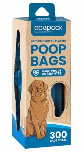 Dog Poop Bags Ocean Bound Plastic Carton 12x300 - Ecopack