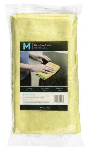 Microfibre Cloths Yellow 400x400mm 300gsm Carton 50 - Matthews